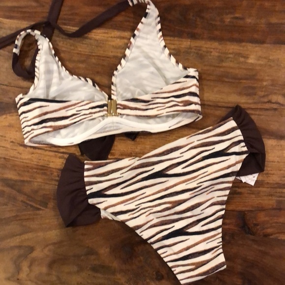 Ocean Blue Amaryllis Bikini Swimsuit M - Picture 6 of 7